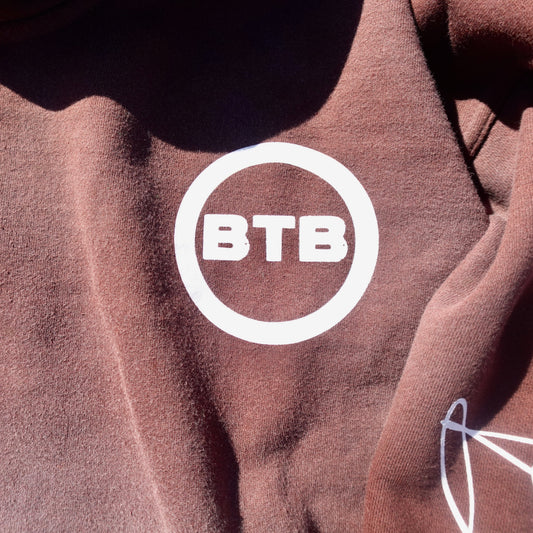 BROWN BTB FADED HOODIE