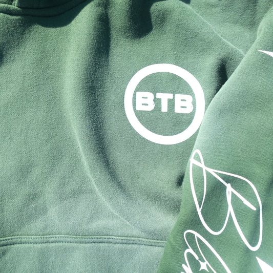 GREEN BTB FADED HOODIE